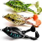 5-15 Piece Realistic Topwater Prop-Frog Lures Kit with Weedless Hooks 5-15 Pieces Nova Fishing & Outdoors