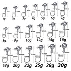 Jig Head Hook Assortment – 1g to 28g Weights for Soft Plastics Nova Fishing & Outdoors