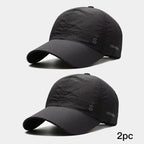 Quick-Dry Fishing Cap – Lightweight Breathable Baseball Hat Black Adjustable Nova Fishing & Outdoors