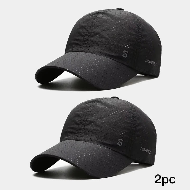 Quick-Dry Fishing Cap – Lightweight Breathable Baseball Hat Black Adjustable Nova Fishing & Outdoors