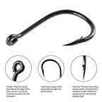 100-Piece High Carbon Steel Fishing Hook Assortment – 10 Sizes - 100 Piece 10 Size Nova Fishing & Outdoors