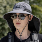 Wide Brim Fishing Hat with Neck Flap – Quick-Dry Bucket Hat Nova Fishing & Outdoors