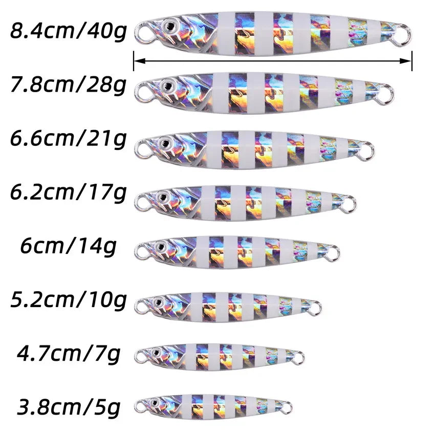 Saltwater Metal Jigs 5-8pc Set – Shore & Deep Water Casting Lures Nova Fishing & Outdoors