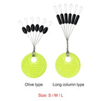 Nova Rubber Space Beans – Oval & Column Bobber Stops for Float Fishing (60pc)