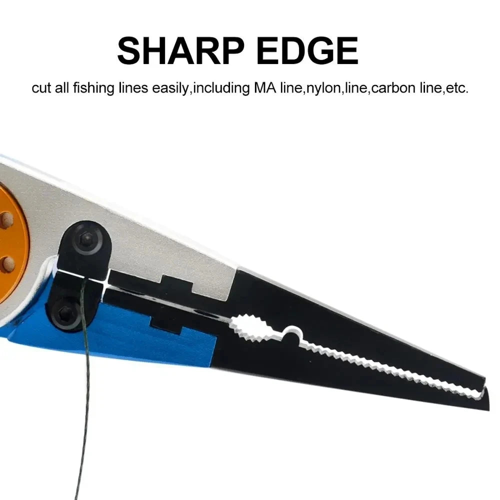 Nova Multifunctional Fishing Pliers Aluminum Alloy Braid Line Cutter Hook Remover Tool with Lanyard