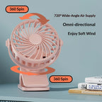 Portable Clip Fan with Night Light – USB Rechargeable Nova Fishing & Outdoors