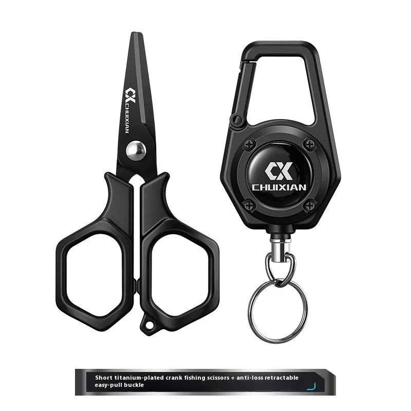 Titanium Plated Fishing Scissors – PE Braid Line Cutter - Titanium Coated Long mouth set Nova Fishing & Outdoors