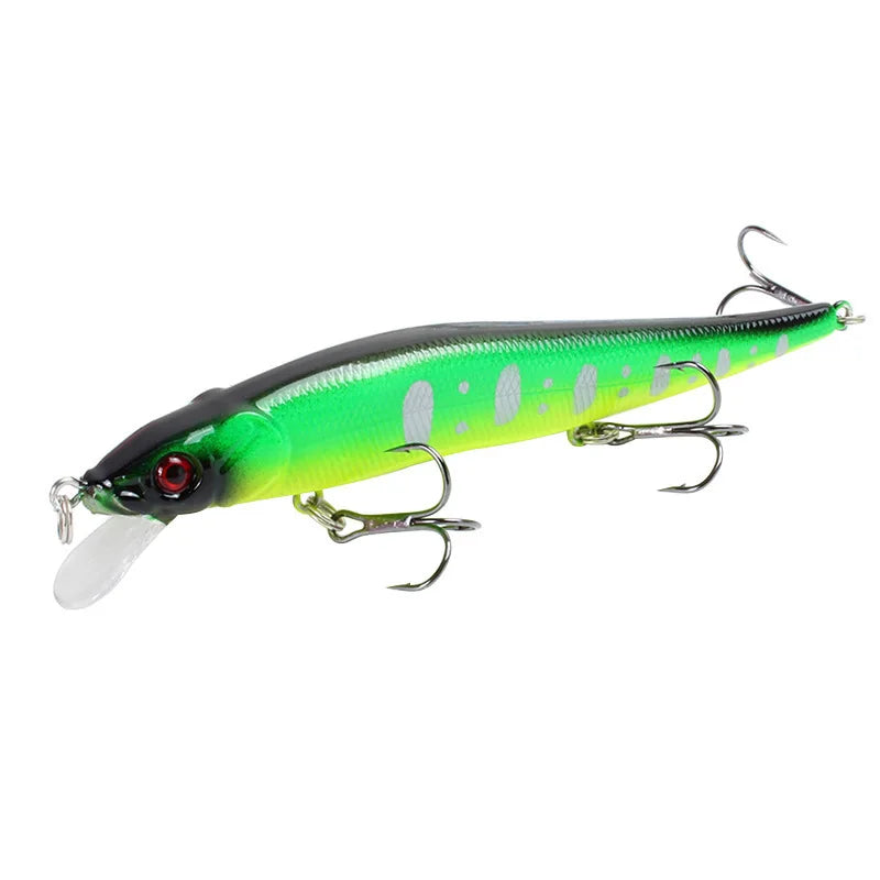 4.5in Sinking Minnow Crankbait Hard Bait – Pike & Carp Lure Light Green Nova Fishing & Outdoors