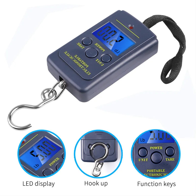 Nova Pro-Digital Hanging Scale with Retractable Measuring Tape 40kg China Mainland Nova Fishing & Outdoors