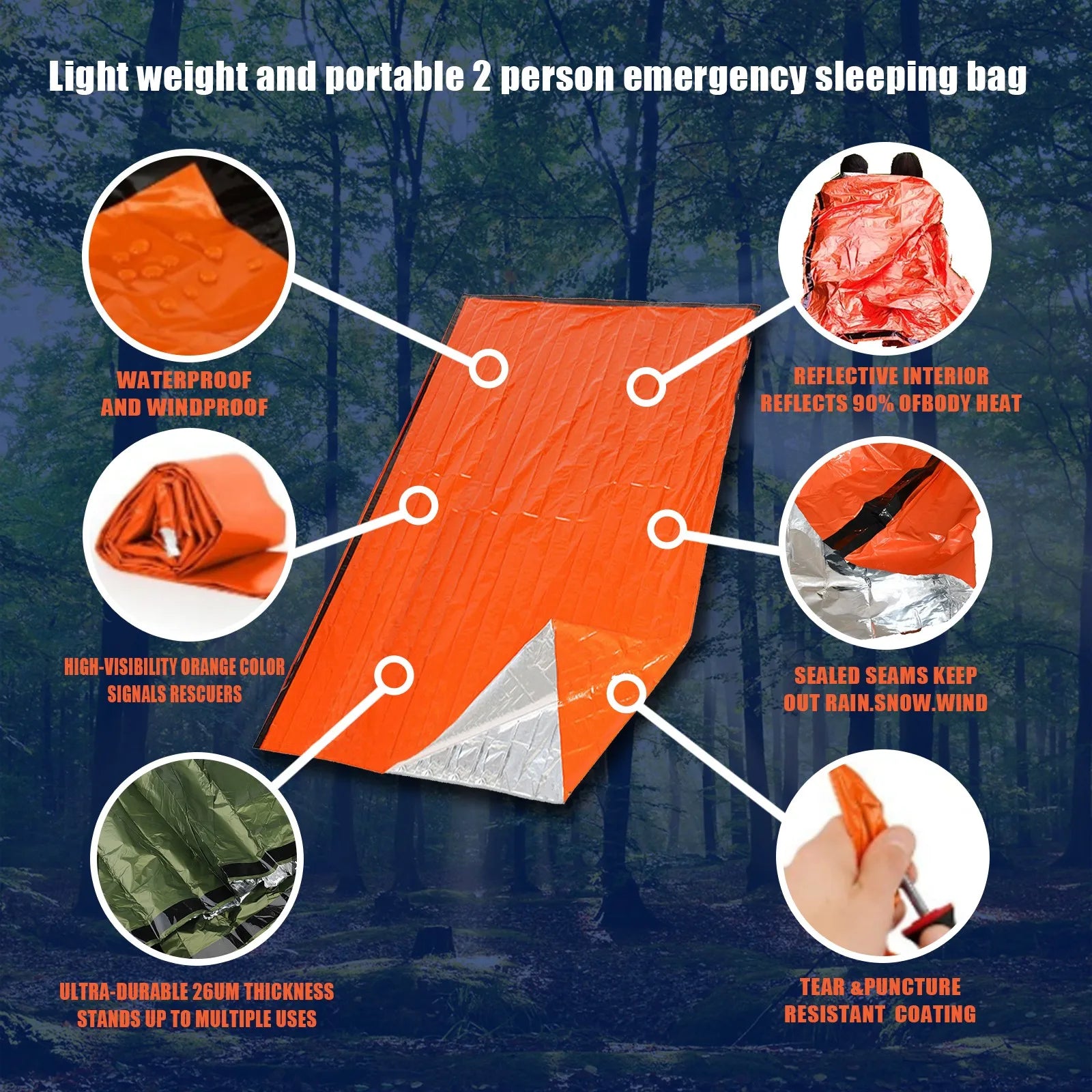 Emergency Mylar Survival Bivy Bag – Waterproof Thermal Protection for Backcountry & Rescue Nova Fishing & Outdoors