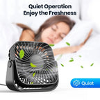 USB Portable Mini Fan – 3-Speed Quiet Cooling for Camping & Outdoors Nova Fishing & Outdoors