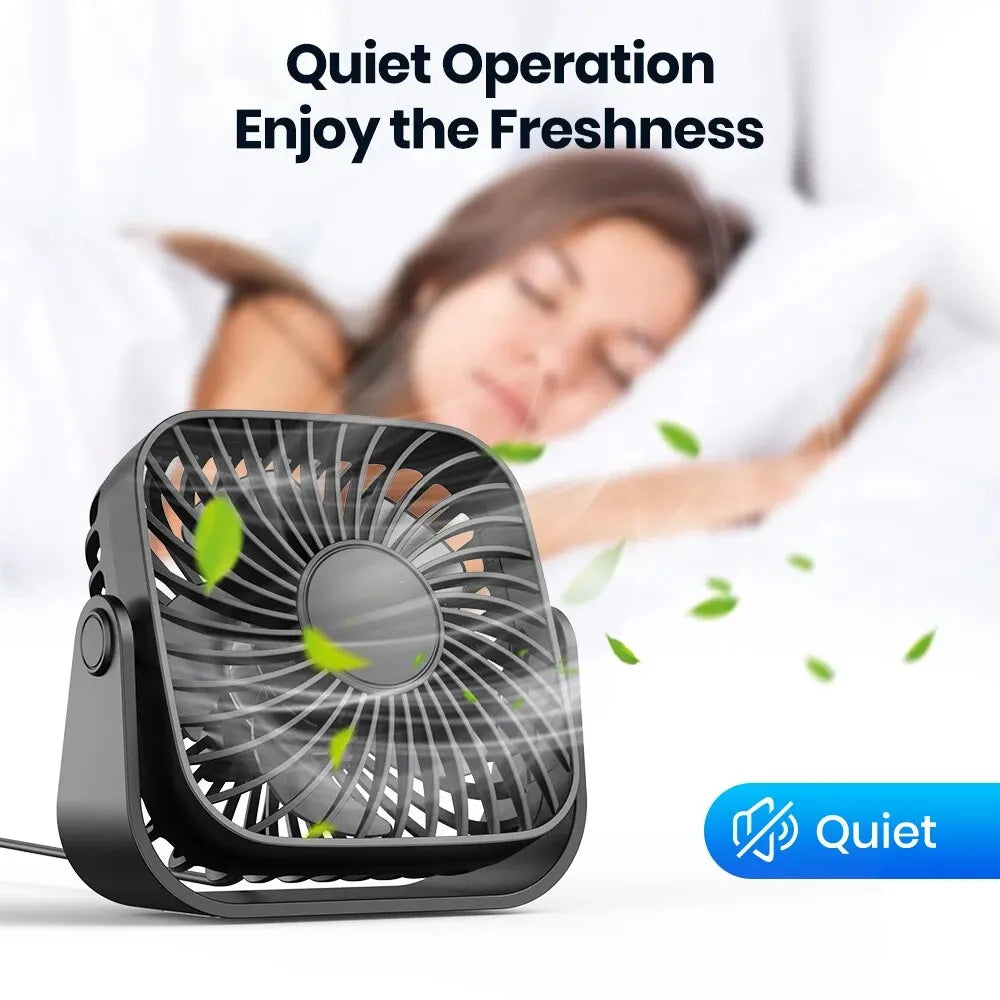 USB Portable Mini Fan – 3-Speed Quiet Cooling for Camping & Outdoors Nova Fishing & Outdoors