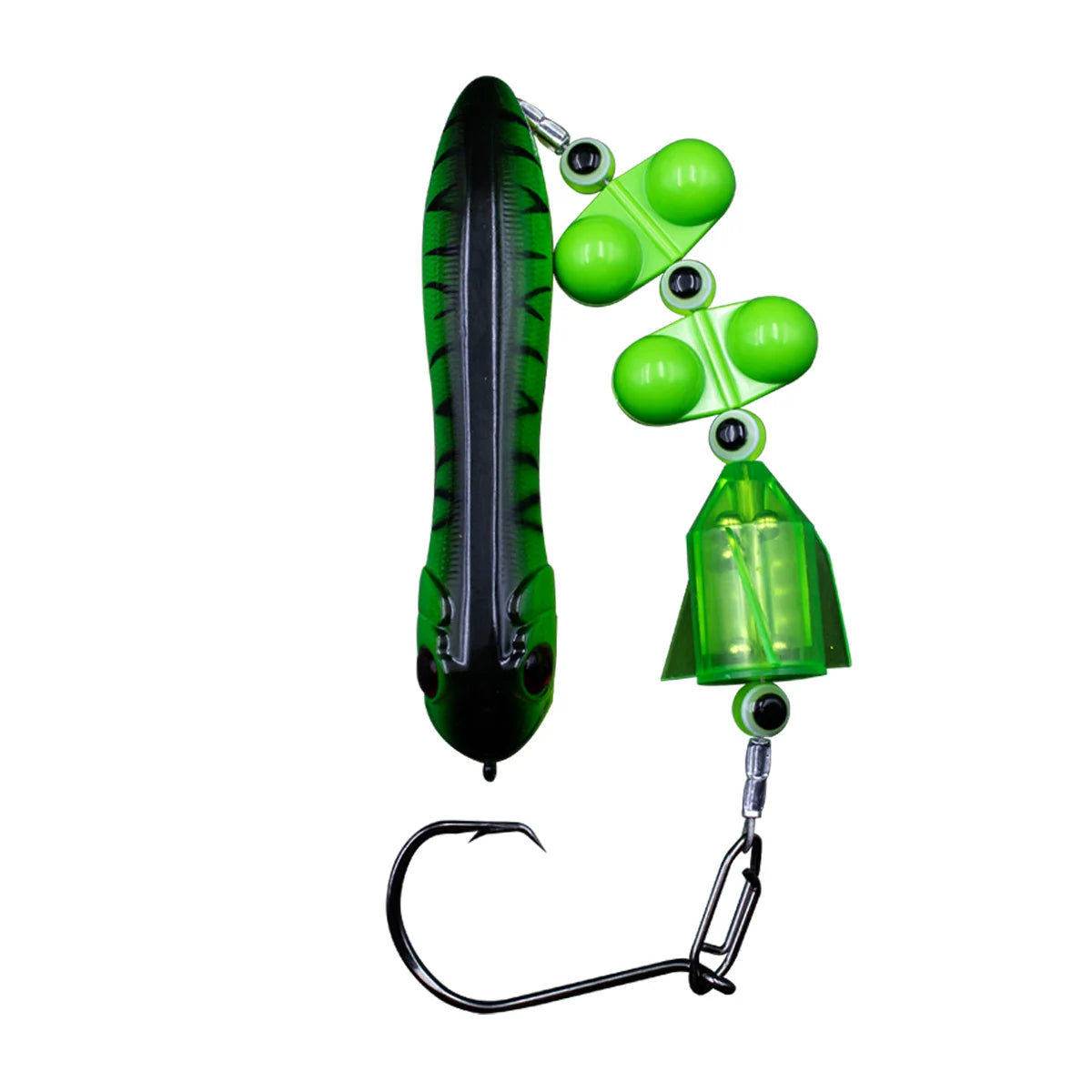 Nova Catfish Rigs – Pre-Tied Circle Hook Rigs with Float & Rattle Bead, 6/0-8/0 Green 0 Nova Fishing & Outdoors