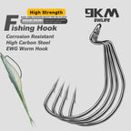 Nova EWG Worm Hooks – Bulk 100-Pack Wide Gap Offset Hooks for Texas Rig Bass