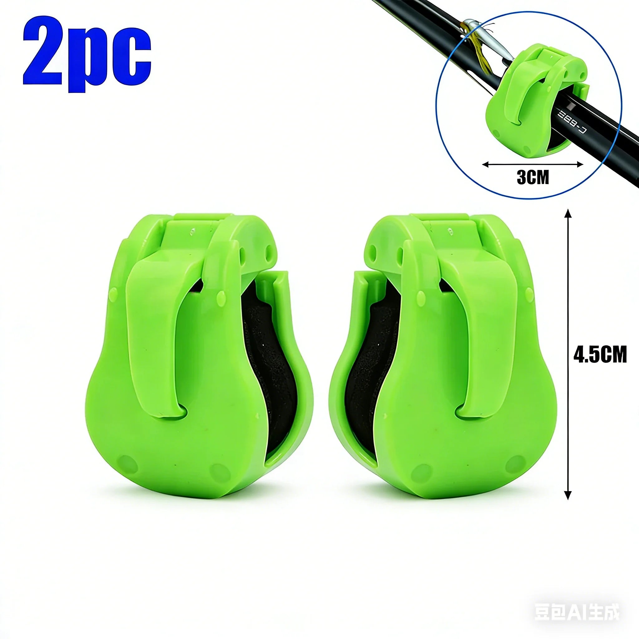 Ultimate Rod Secure Clip & Hook Keeper Green-2pc Nova Fishing & Outdoors