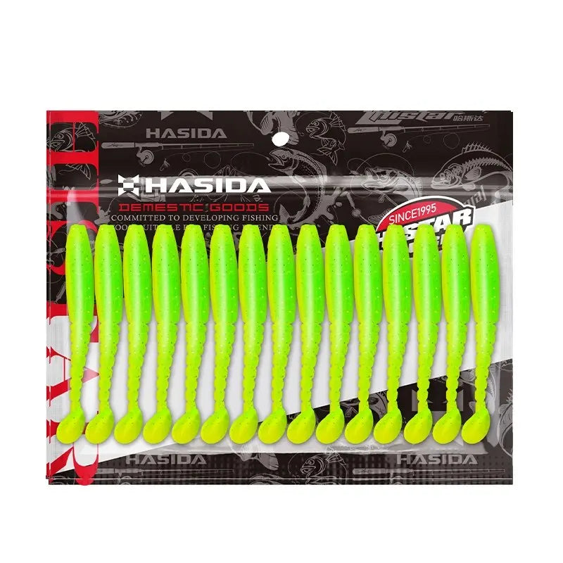High-Elasticity T-Tail Worms – Realistic Silicone Bass Lures green Nova Fishing & Outdoors