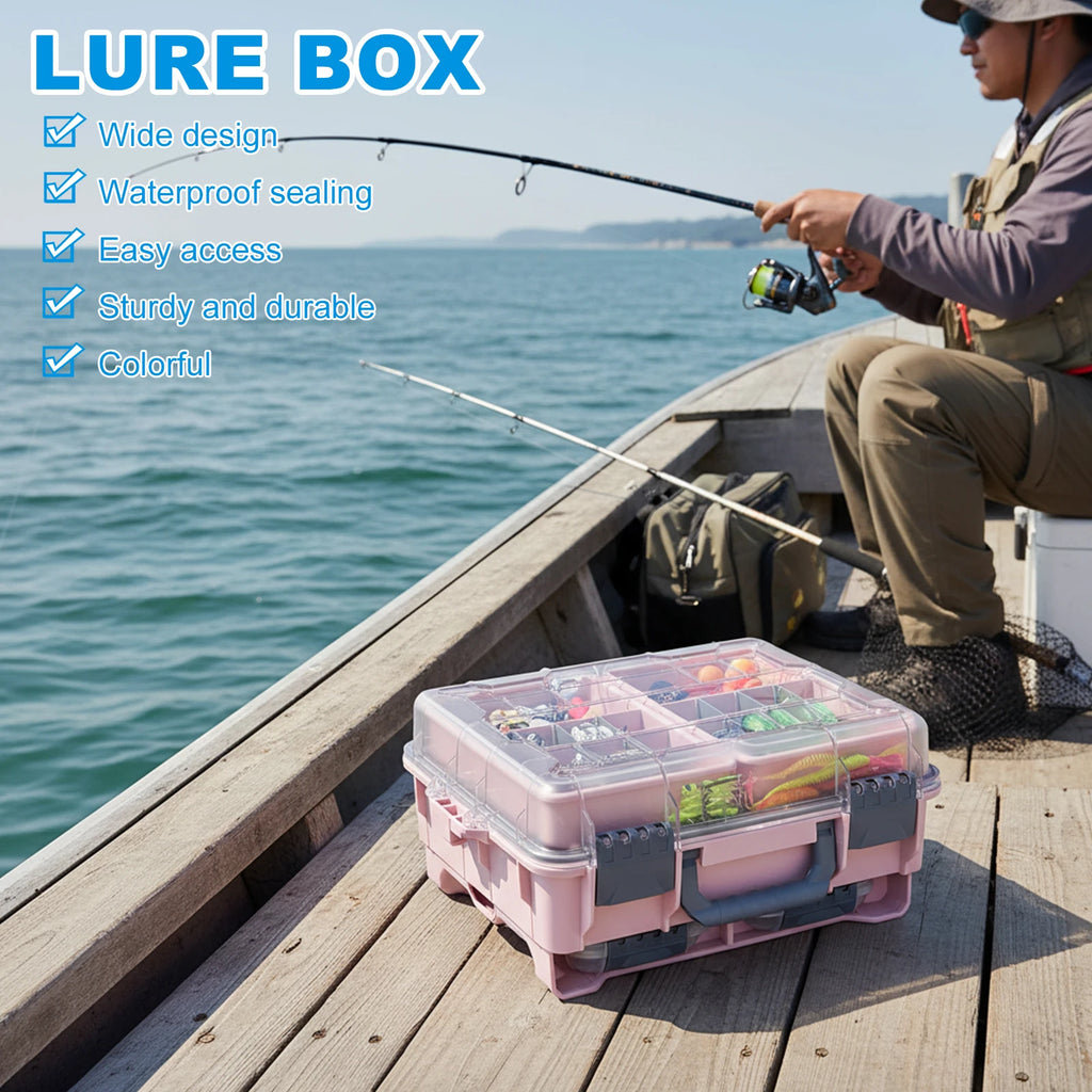 Nova Professional Waterproof Fishing Tackle Box – Compact, Durable Organizer in Pink Nova Fishing & Outdoors