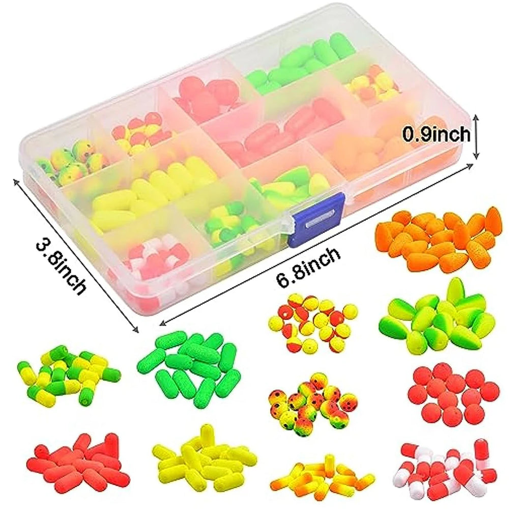 Nova Foam Float Kit – 110pc Bottom & Surf Rig Float Assortment for Walleye & Pompano