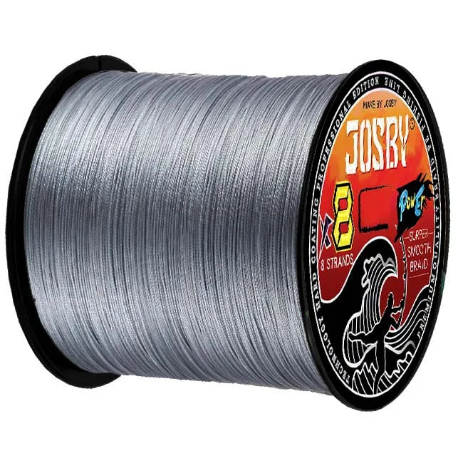 Nova Braided Fishing Line - 8 Strands Multifilament PE Wire - 100M-500M, Multicolor Gray Nova Fishing & Outdoors