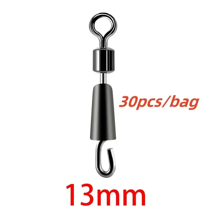 Ball Bearing Swivels – 30/50pc Solid Ring Connectors for Fishing Line 13mm (0.51 in) - 30 pieces Nova Fishing & Outdoors