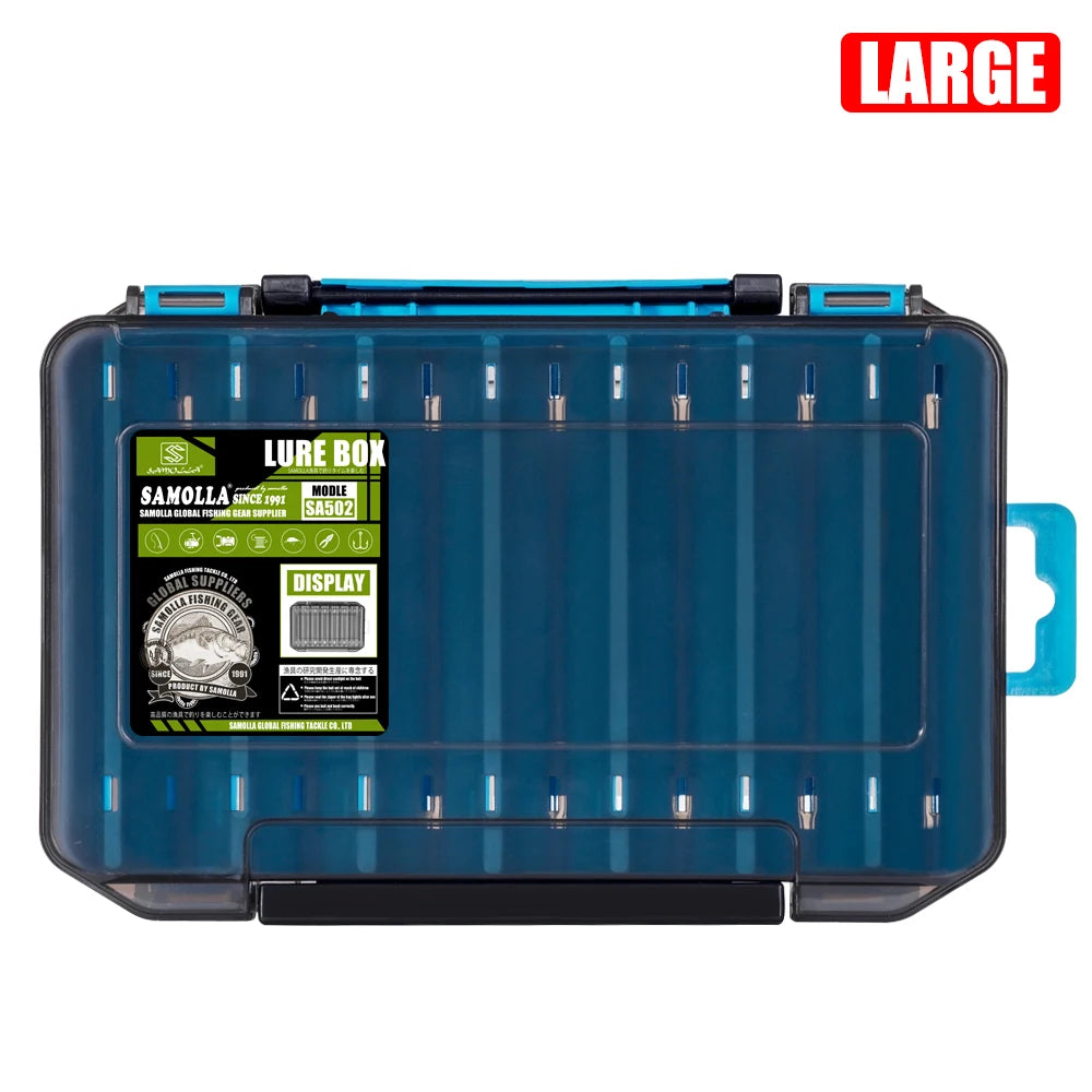 Dual-Compartment Tackle Box – Lure & Bait Storage Blue Large Nova Fishing & Outdoors