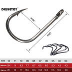 Barbed Fishing Hook Assortment – 10 Sizes, Carbon Steel, Organized Tackle Box Nova Fishing & Outdoors