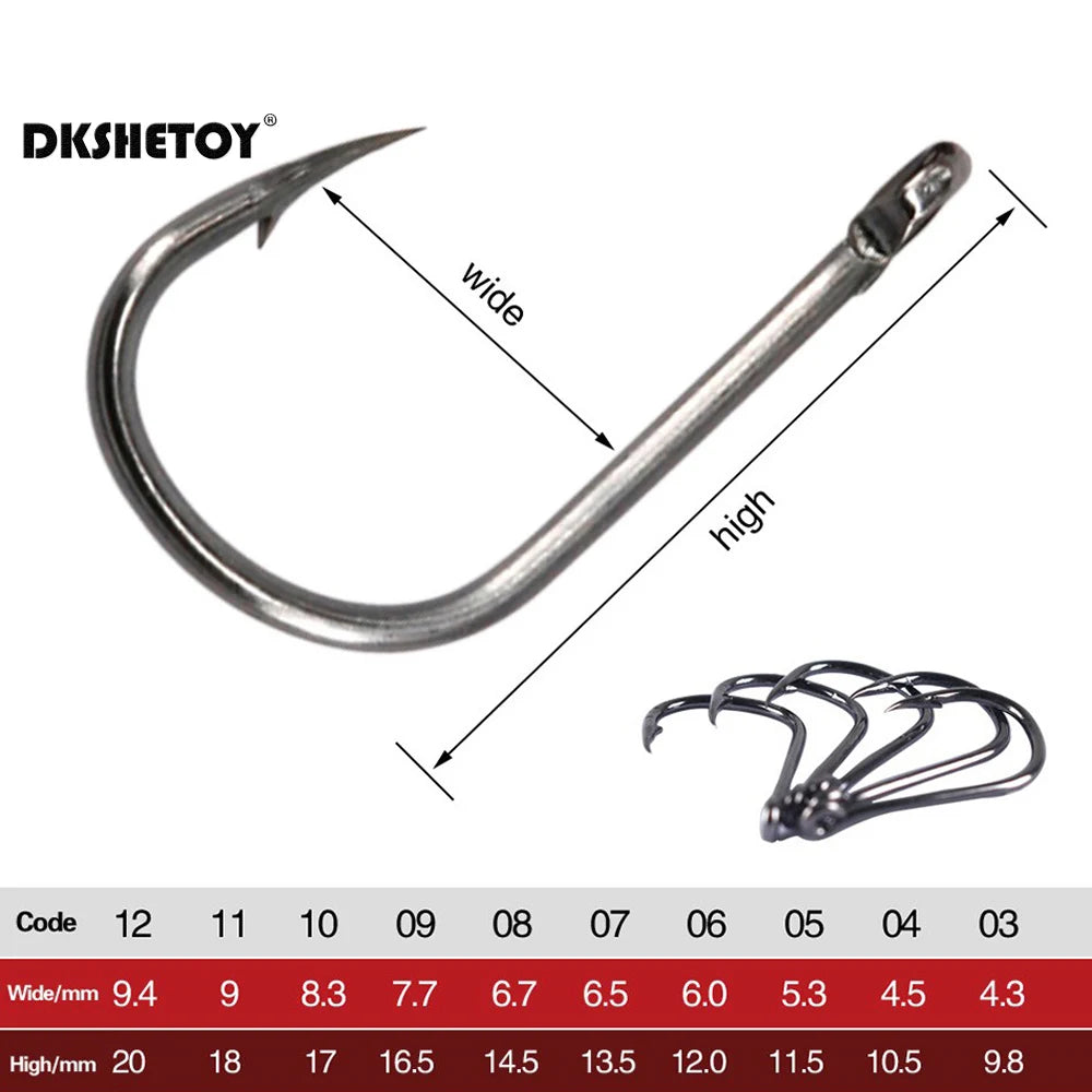 Barbed Fishing Hook Assortment – 10 Sizes, Carbon Steel, Organized Tackle Box Nova Fishing & Outdoors