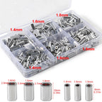 Nova Aluminum Crimp Sleeves – Oval & Round Leader Crimps for Wire Rigs (120pc Box)