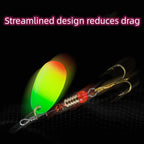 Nova Metal Spoon Spinner Fishing Lure Set - 16pcs Inline Waterdrop Crankbaits with Treble Hooks and Storage Case, Multi-Color