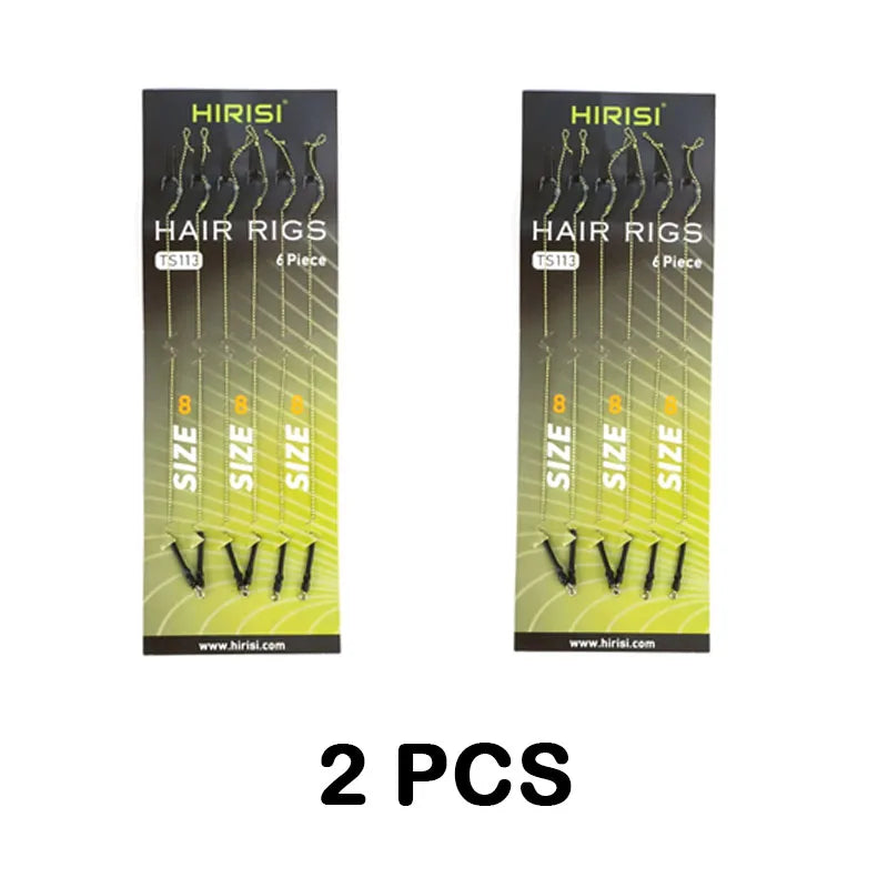 Nova Ready-Made Carp Rigging Kit - High-Carbon Steel Hook Set with Rolling Swivels for Boilies & Corn 2 PCS -Size 8 Nova Fishing & Outdoors