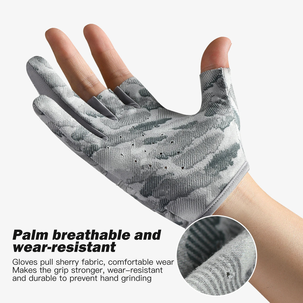 Nova Sun Protection Fishing Gloves – Breathable Anti-Slip Three-Finger Gloves for Men