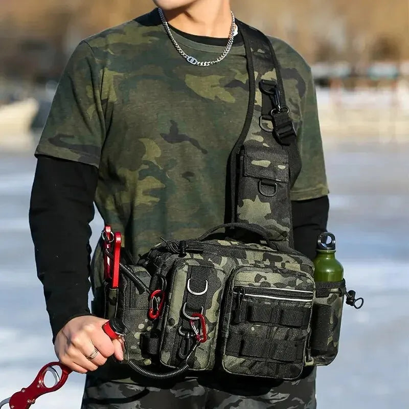 Nova Multi-Functional Fishing Tackle Backpack - Waterproof Sling Bag with Rod Holder & Gear Storage Nova Fishing & Outdoors