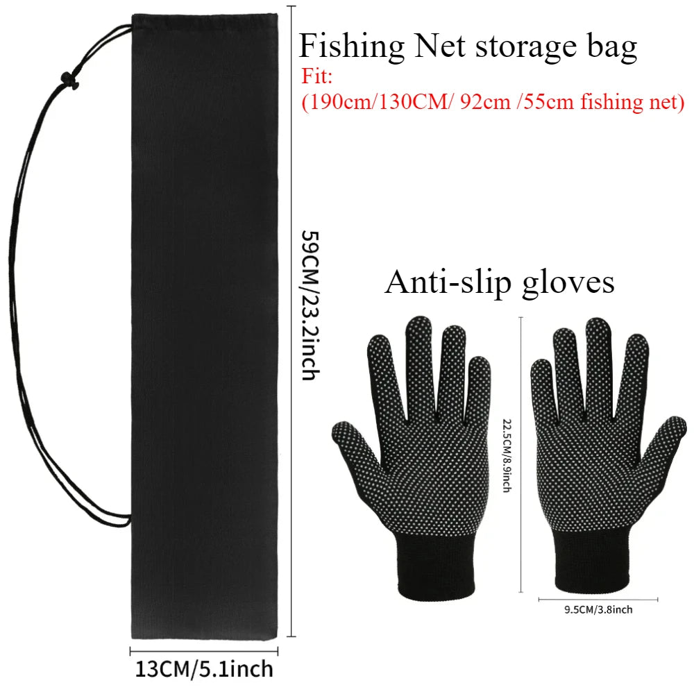 Nova Fishing Landing Net - Aluminum Alloy Telescoping Folding Mesh Net - Safe Fish Catching & Releasing Nova Fishing & Outdoors