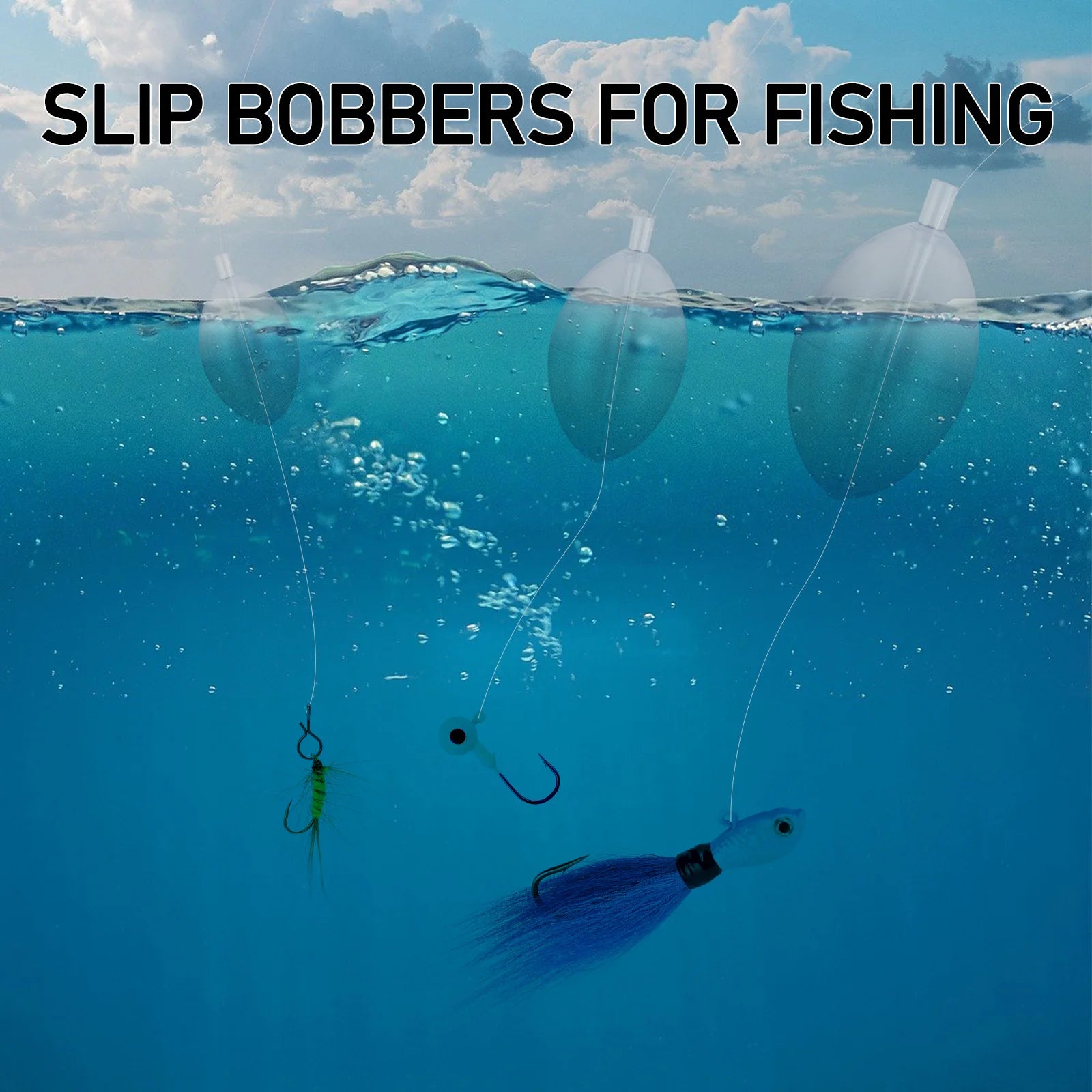 Nova Clear Bubble Floats – Water-Fillable Casting Bubbles for Fly & Lure Fishing (10-Pack)
