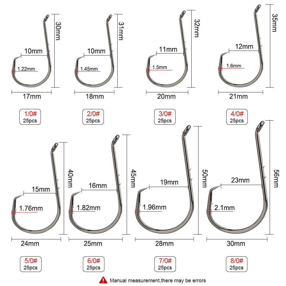 Nova Octopus Circle Hooks – Chemically Sharpened Carbon Steel Bait Hooks (50pc / 25pc)