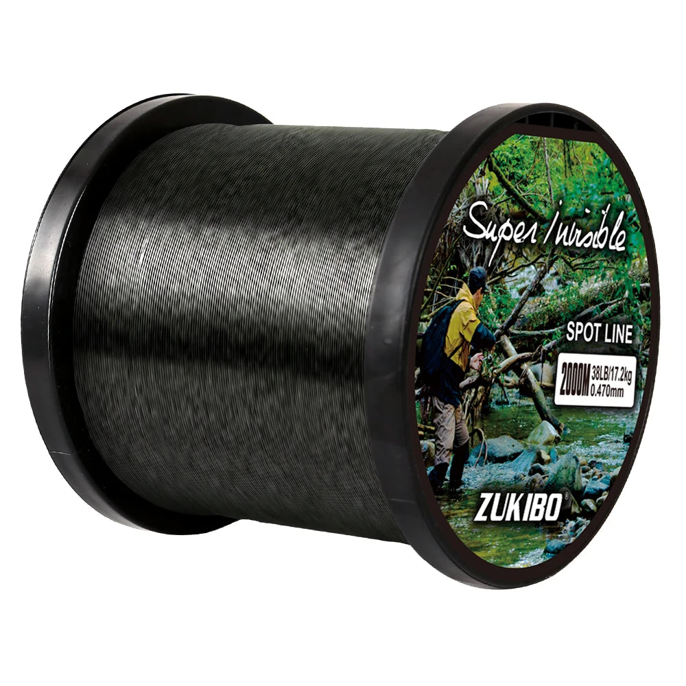 Professional Grade Invisible Spotted Line | 500m & 2000m Bulk Spools Grey Nova Fishing & Outdoors