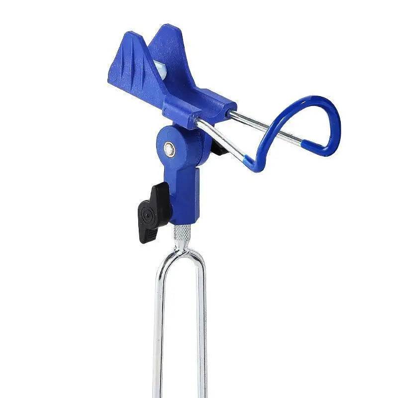 360° Adjustable Fishing Rod Holder, Heavy Duty Portable Foldable Stand with Ground Spike for Bank & Catfishing, Rust-Proof Blue Nova Fishing & Outdoors