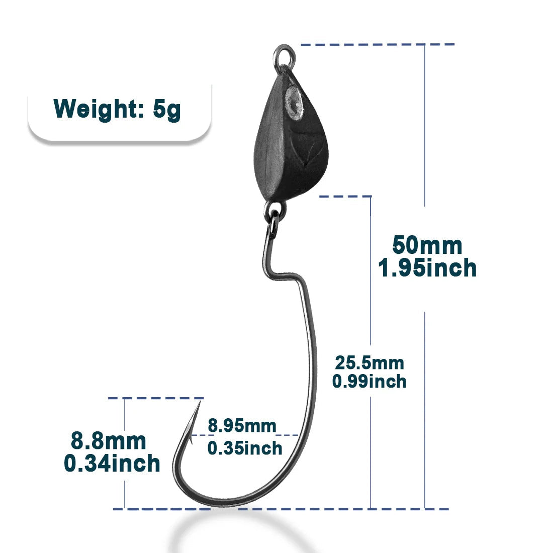 Nova EWG Jig Head Hooks – Weedless Wide Gap Offset Heads for Texas Rigs (10/20-Pack) Size 4 Gap 10.38mm Nova Fishing & Outdoors