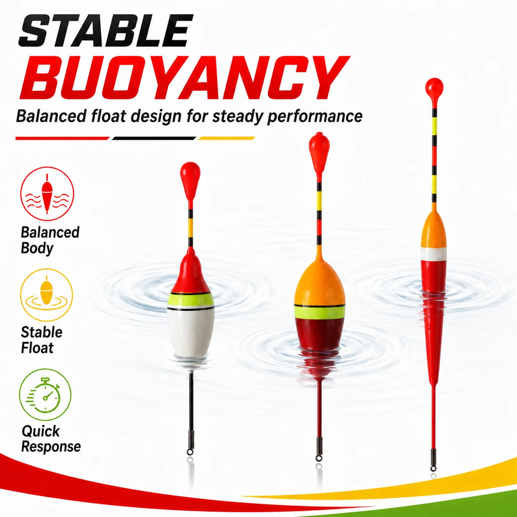Assorted Fishing Floats Bobbers High Visibility Spring Bottom Bite Indicators for Freshwater Pond Lake River Fishing Tackle Kits Nova Fishing & Outdoors