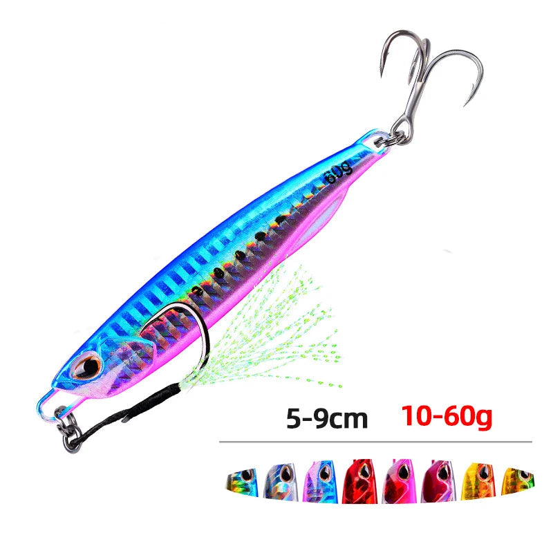 Baitcaster Practice Plug Set – 10-60g Metal Jigs for Casting Drills Nova Fishing & Outdoors