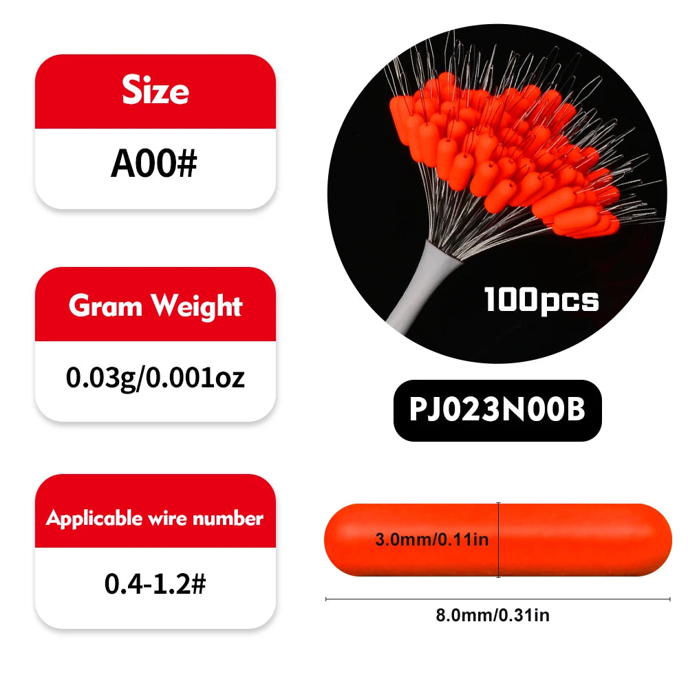 Nova Rubber Bobber Stoppers – Bulk Oval Float Stops for Slip Bobber Rigs (100pc) B 00 Nova Fishing & Outdoors