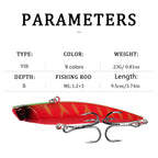 95mm Long-Casting Rattlin’ Sinking VIB Lipless Crankbait Nova Fishing & Outdoors