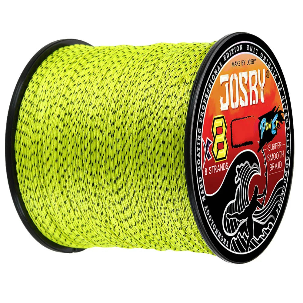 Nova Braided Fishing Line - 8 Strands Multifilament PE Wire - 100M-500M, Multicolor Speckled Yellow Nova Fishing & Outdoors