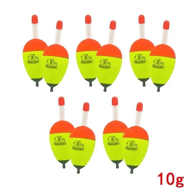 Hard-Body EVA Foam Floats – 10-Pack for Salt & Freshwater 10pcs Yellow 10g Nova Fishing & Outdoors