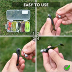 Nova 40pcs Soft Lure Kit 5cm 3.5g Jig Head Hook with Fishing Tackle Box