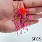 Nova Soft Fishing Lure Set - 5pcs Dice Rubber Bass Bait with Silicone Skirts for Freshwater & Saltwater, Multi-Col