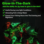 Nova Premium Underspin Jig Heads Kit Multi-Color Willow Blade Swimbait Hooks for Panfish