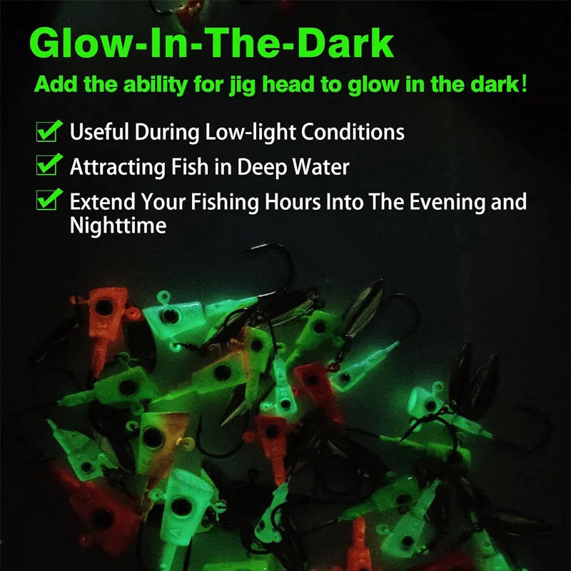 Nova Premium Underspin Jig Heads Kit Multi-Color Willow Blade Swimbait Hooks for Panfish