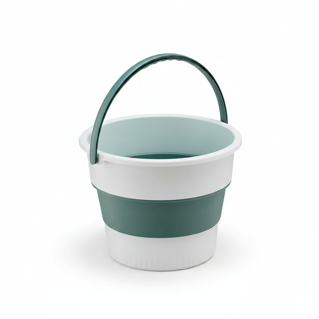 Collapsible Fishing Water Bucket – 5L, 10L & 17L Portable Folding Container Green-17L Nova Fishing & Outdoors
