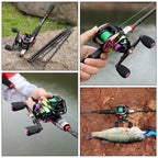 Nova Pro-Series BaitCasting Combo – 1.8m/2.1m Carbon Fiber Rod & 7.2:1 High-Speed Reel Nova Fishing & Outdoors